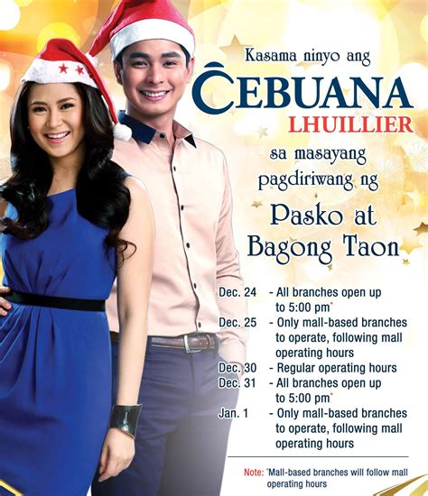 is cebuana lhuillier open today|Regular po ang operating hours ng .